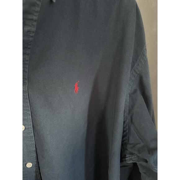 Ralph Lauren Blake navy blue long sleeve button down men’s shirt size XL - Picture 3 of 6